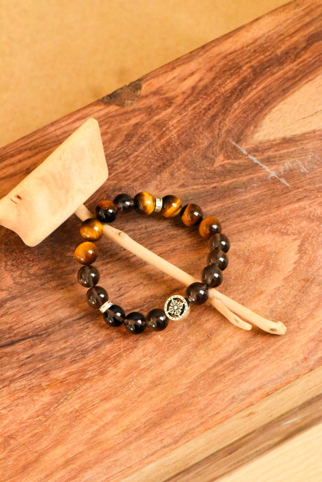 ▫️▪️ Tea crystal yellow tiger eye bracelet (men)